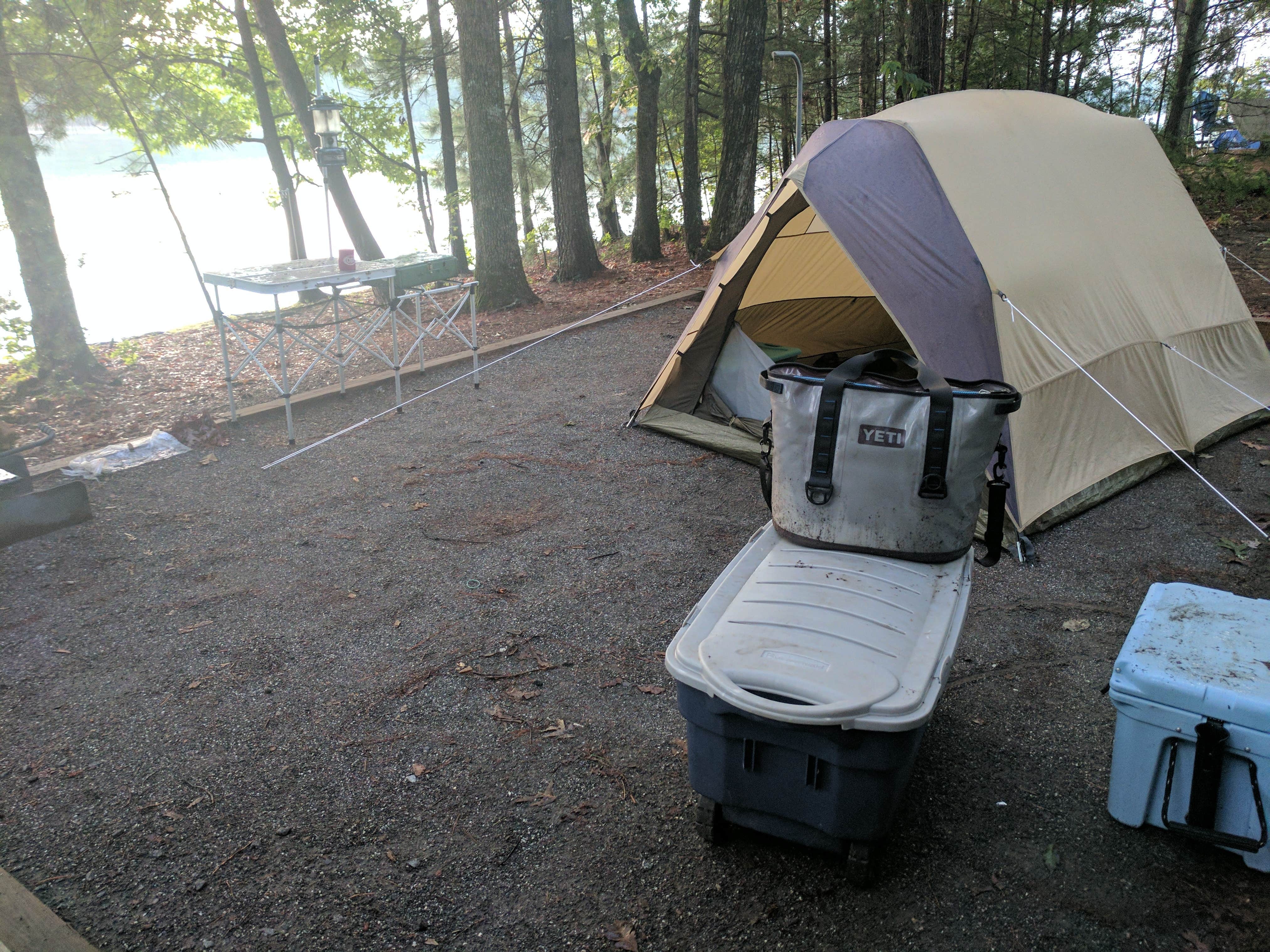 Cody B.'s photo of tent camping at Canoe Landing Group Campsite — James River State Park near Crozet, VA