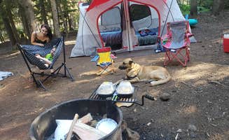Rebekah W.'s photo of camping with pets at Clear Lake Campground near Mt. Hood National Forest