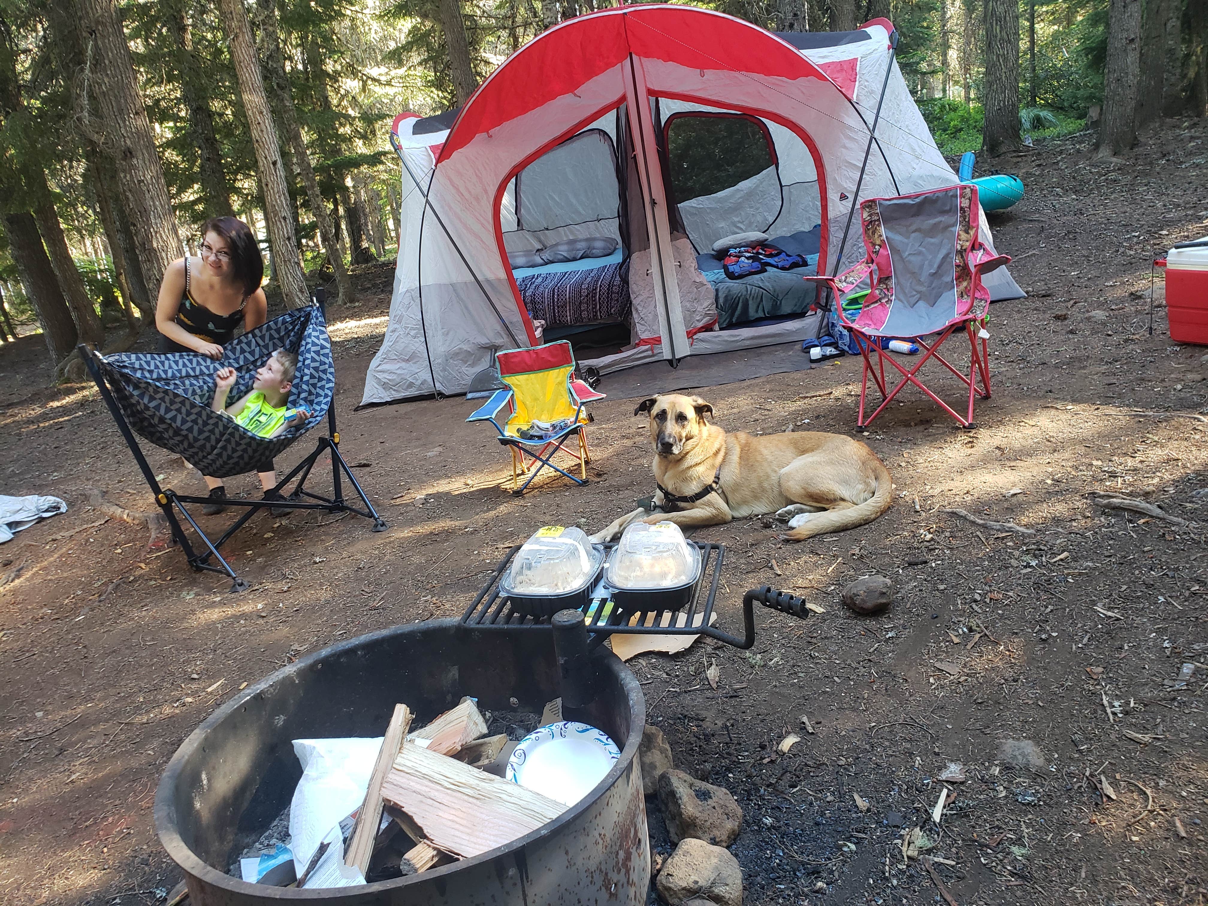 Rebekah W.'s photo of camping with pets at Clear Lake Campground near Mt. Hood National Forest