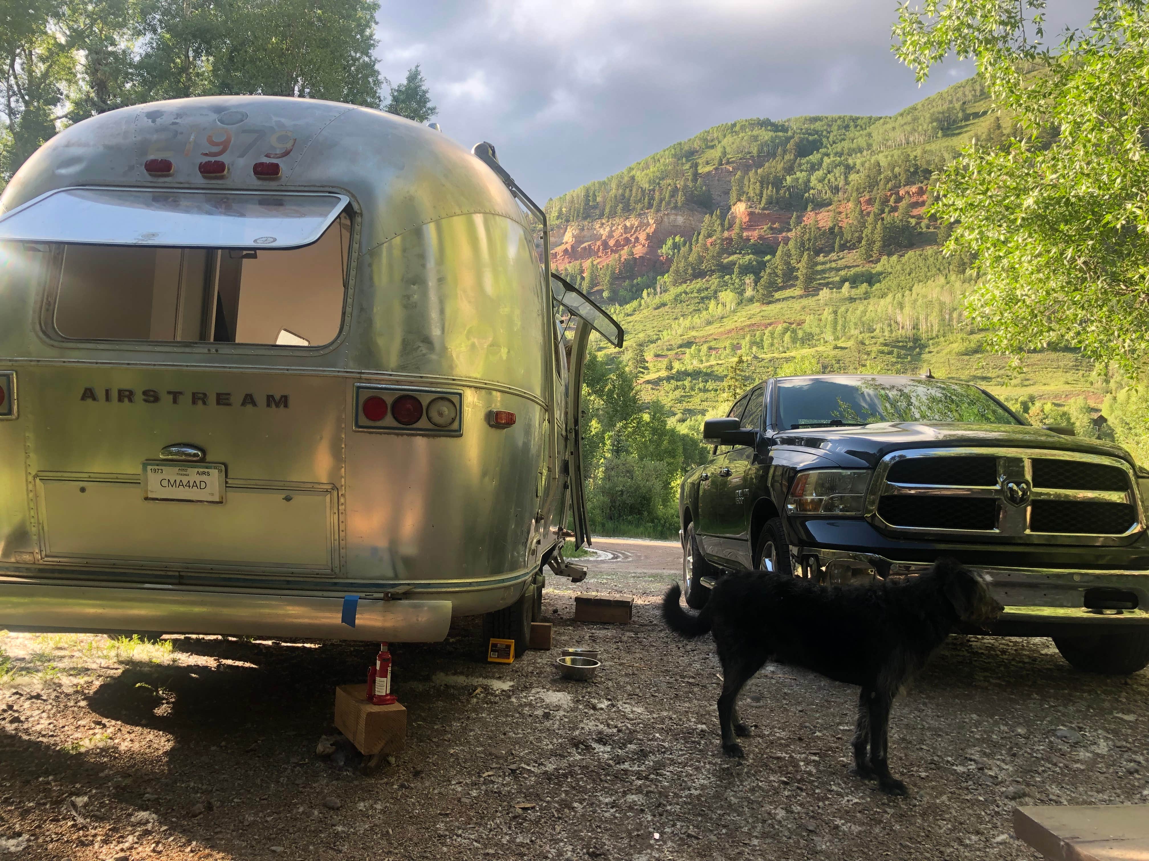 jeff's photo of camping with pets at Telluride Town Park Campground near Silverton, CO