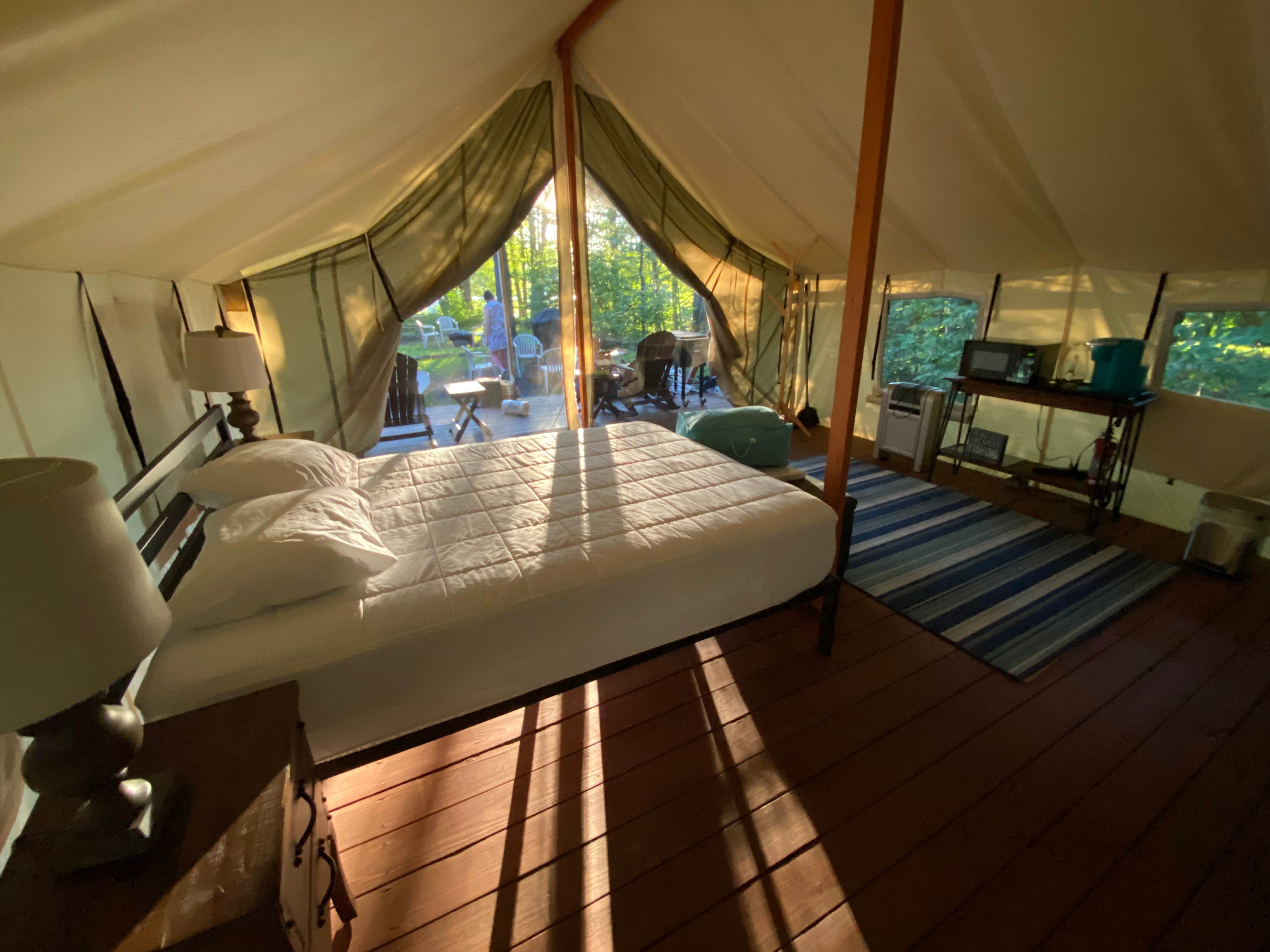 Gediminas M.'s photo of glamping accommodations at Keen Lake Resort Campground near Avoca, PA