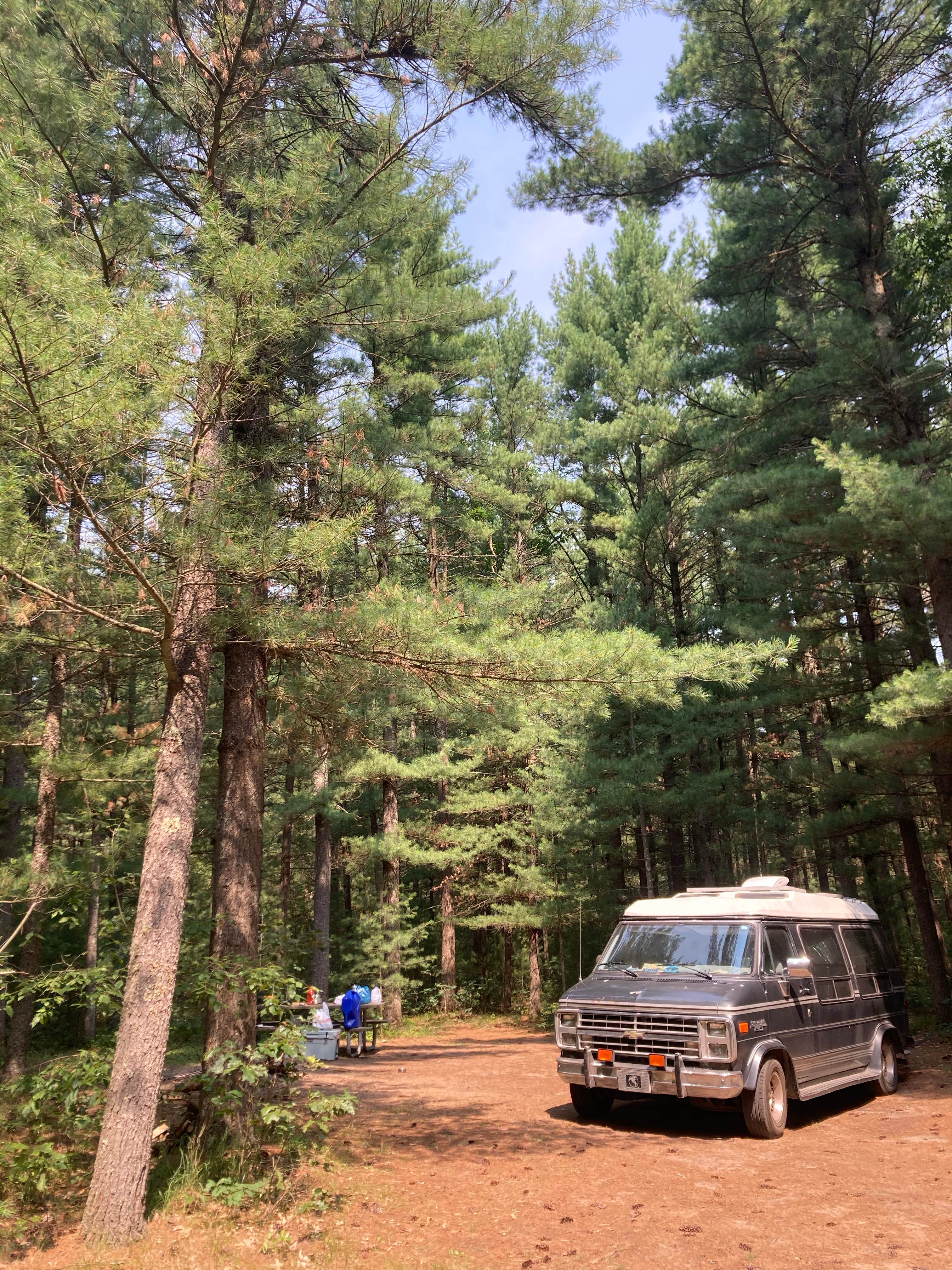 Cameron's photo of rv camping at Manistee National Forest Marzinski Horse Trail Campground near Free Soil, MI