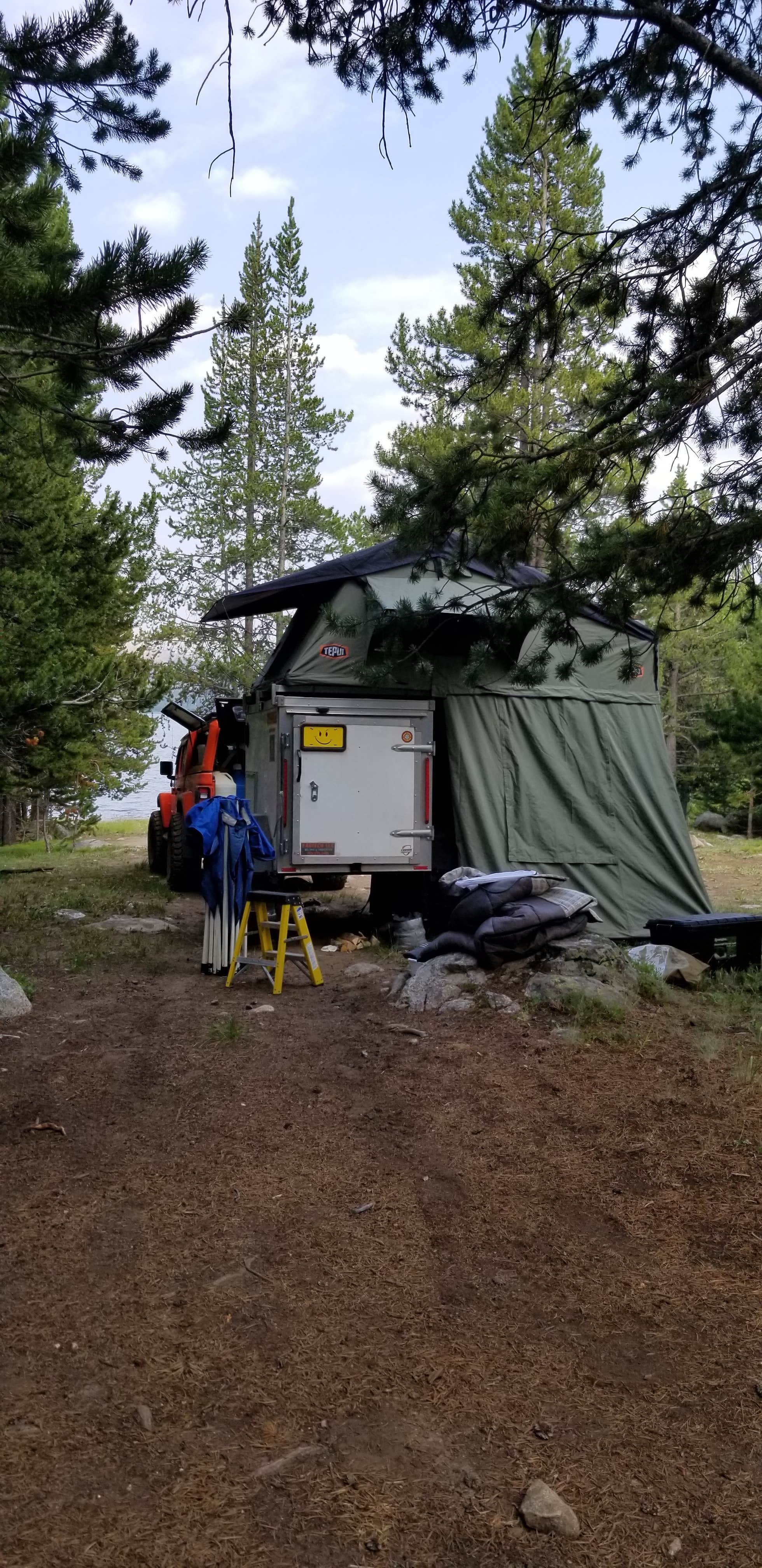 Jason W.'s photo of tent camping at Shell Reservoir Camping Area near Wolf, WY