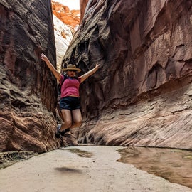 Jumping for joy in the canyon!  This place rocks.
