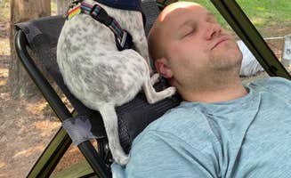Brett D.'s photo of camping with pets at Elijah Clark State Park Campground near Ninety Six, SC