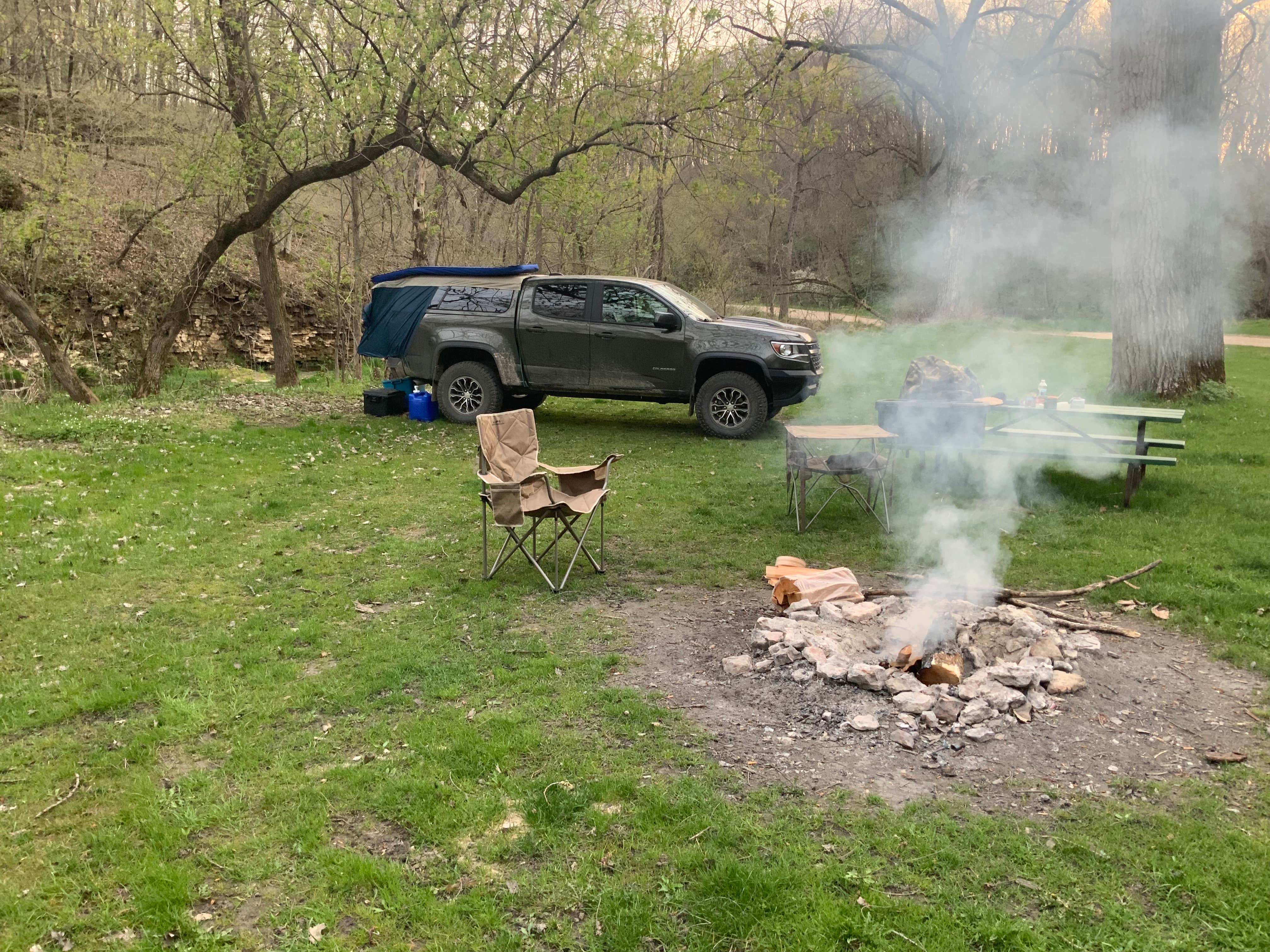 Camping near Motor Mill Historic Site: Fountain Springs County Park, Greeley, Iowa