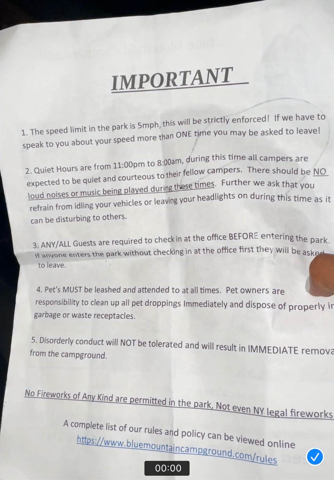 Camper-submitted photo at Blue Mountain Campground near Round Top, NY