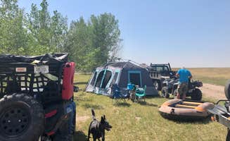 Heidi B.'s photo of camping with pets at Ackley Lake State Park Campground near Hobson, MT