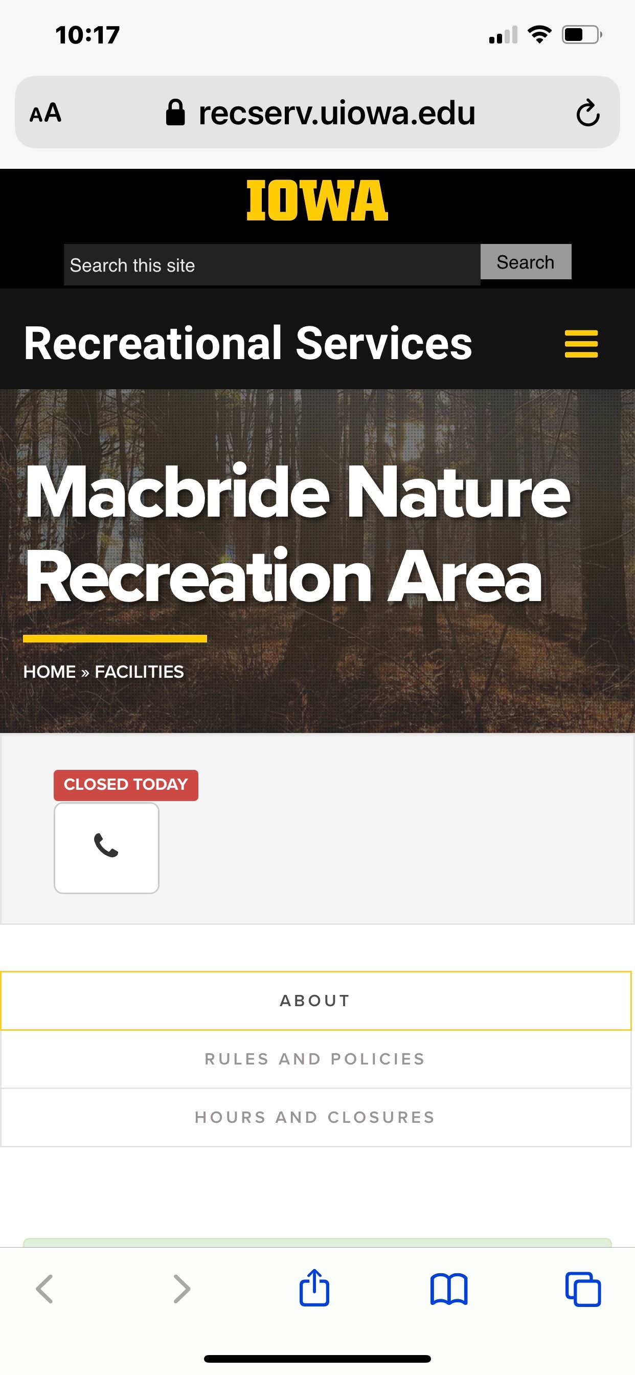 Camper-submitted photo at Macbride Nature Recreation Area near West Liberty, IA