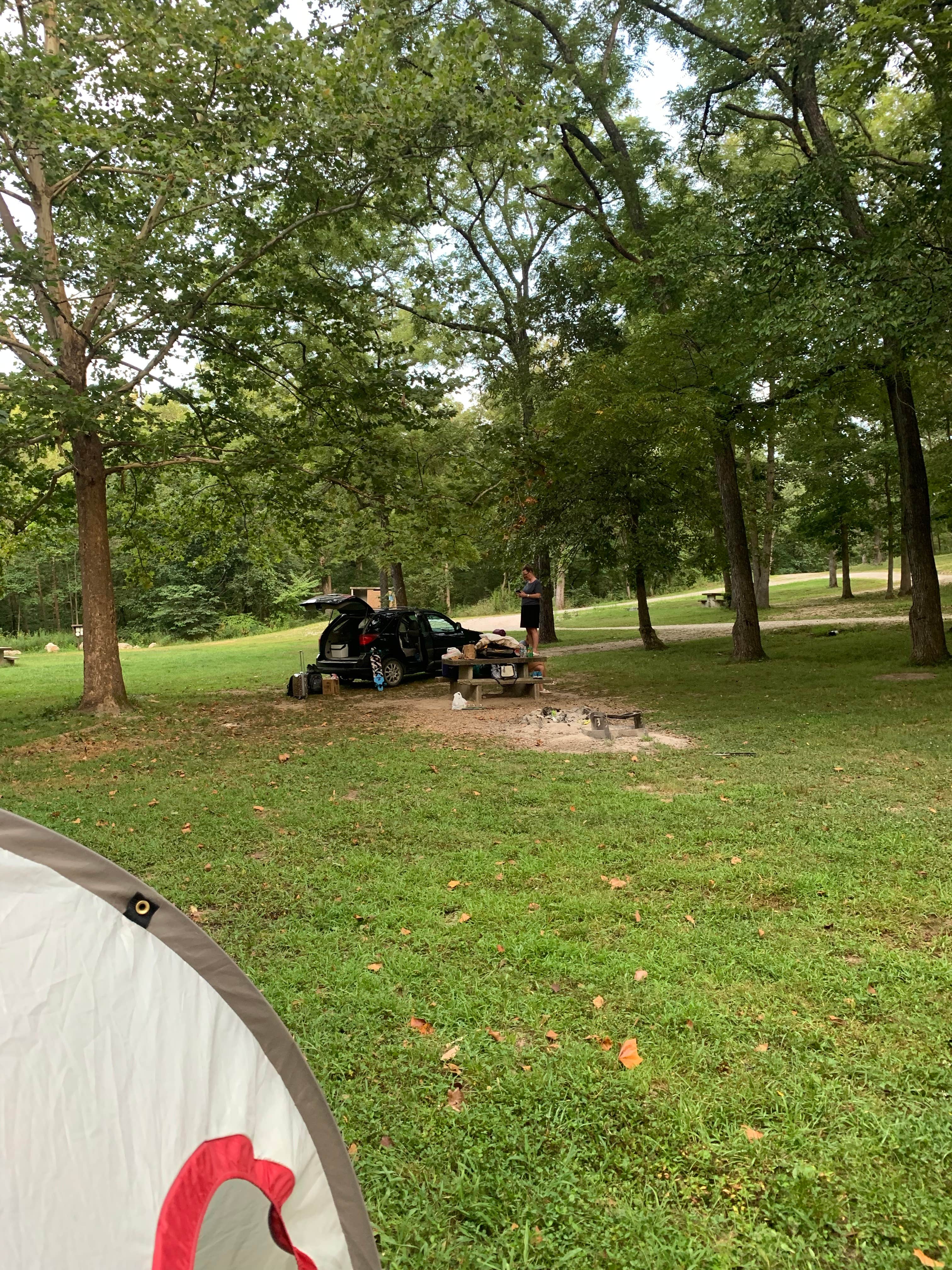 Wally B.'s photo of tent camping at Fiery Fork Conservation Area near Lohman, MO