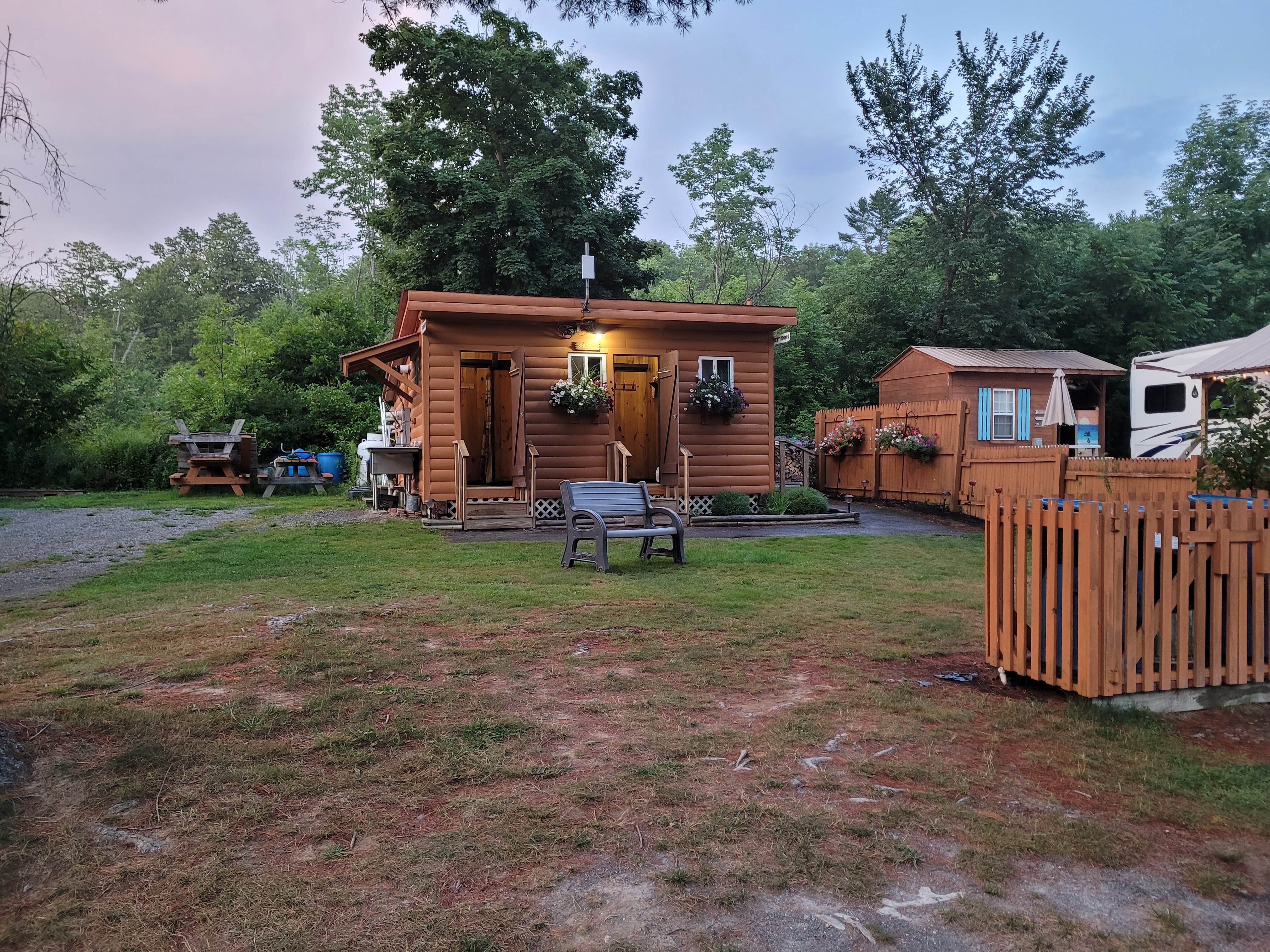 Onara G.'s photo of a cabin at Two Rivers Campground near Monroe, ME