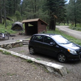 this is the only campsite with a shelter
