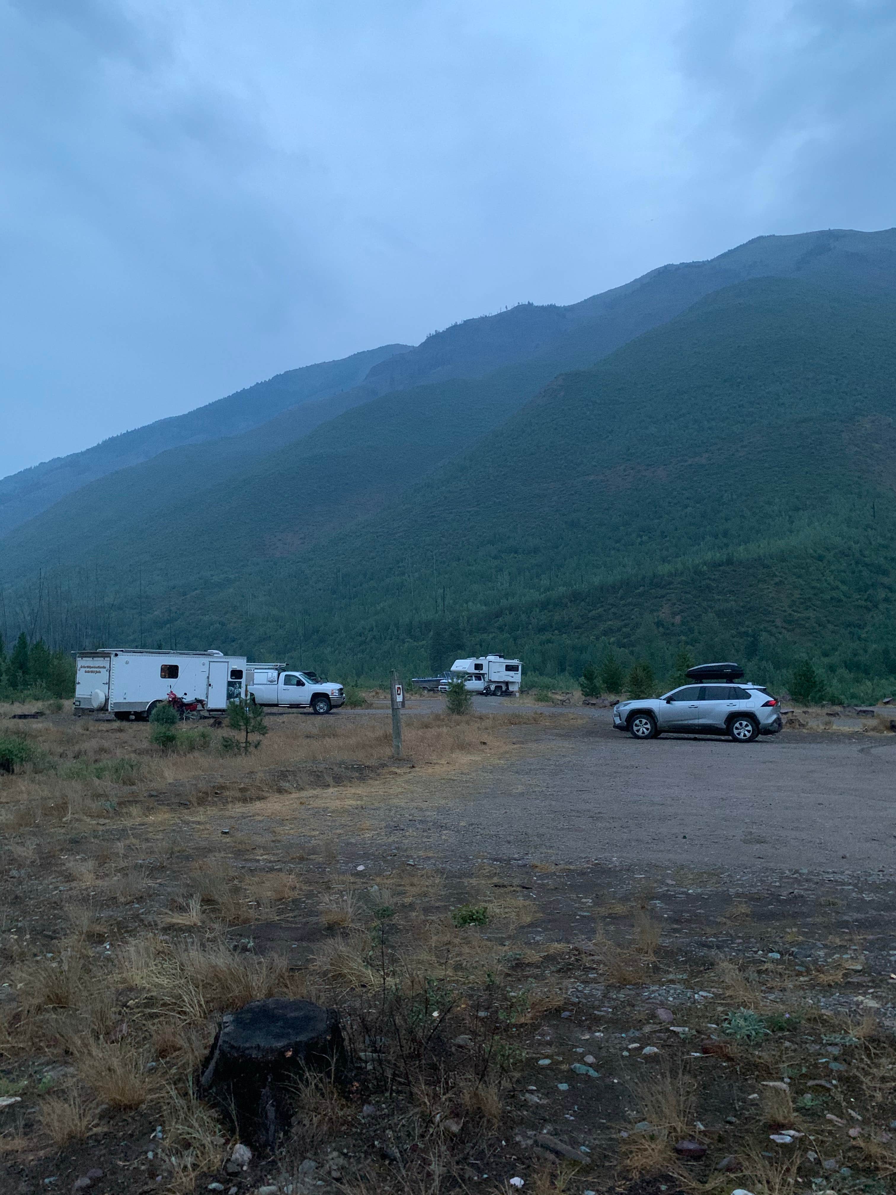 grace H.'s photo of rv camping at North fork Flathead River dispersed camping near Eureka, MT