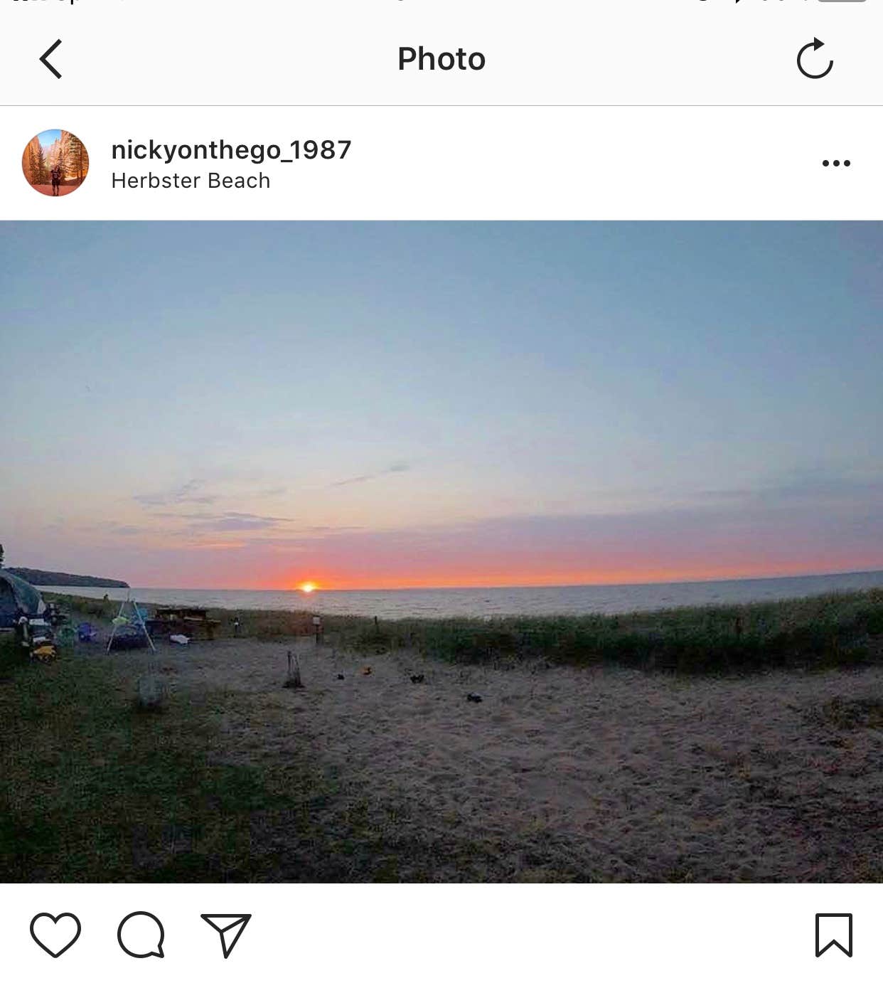 Camper-submitted photo at Herbster Campground near Cornucopia, WI