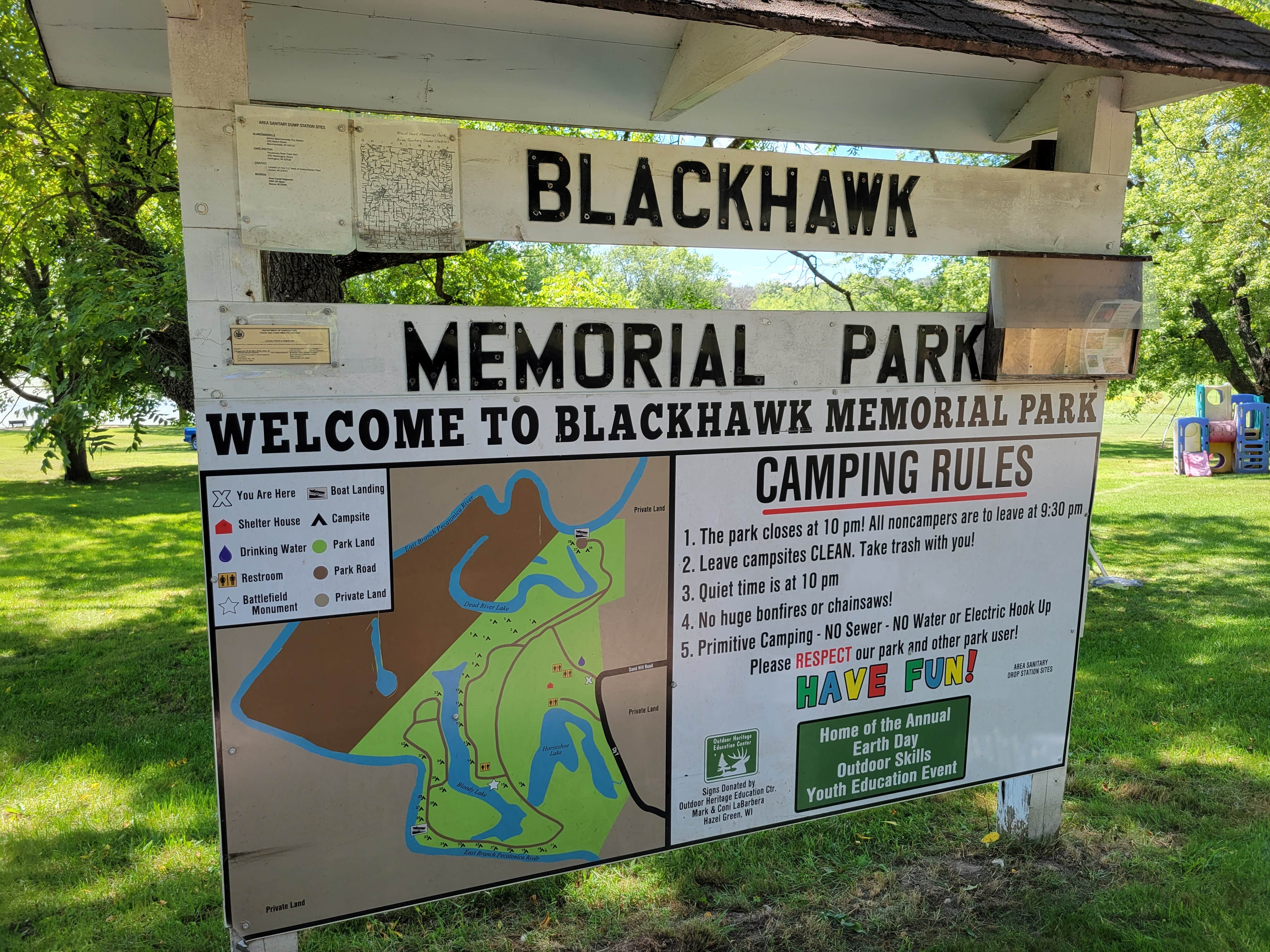 Camper-submitted photo at Blackhawk Memorial Park near Dodgeville, WI