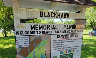 Camping near Green County Fairgrounds: Blackhawk Memorial Park, Blanchardville, Wisconsin