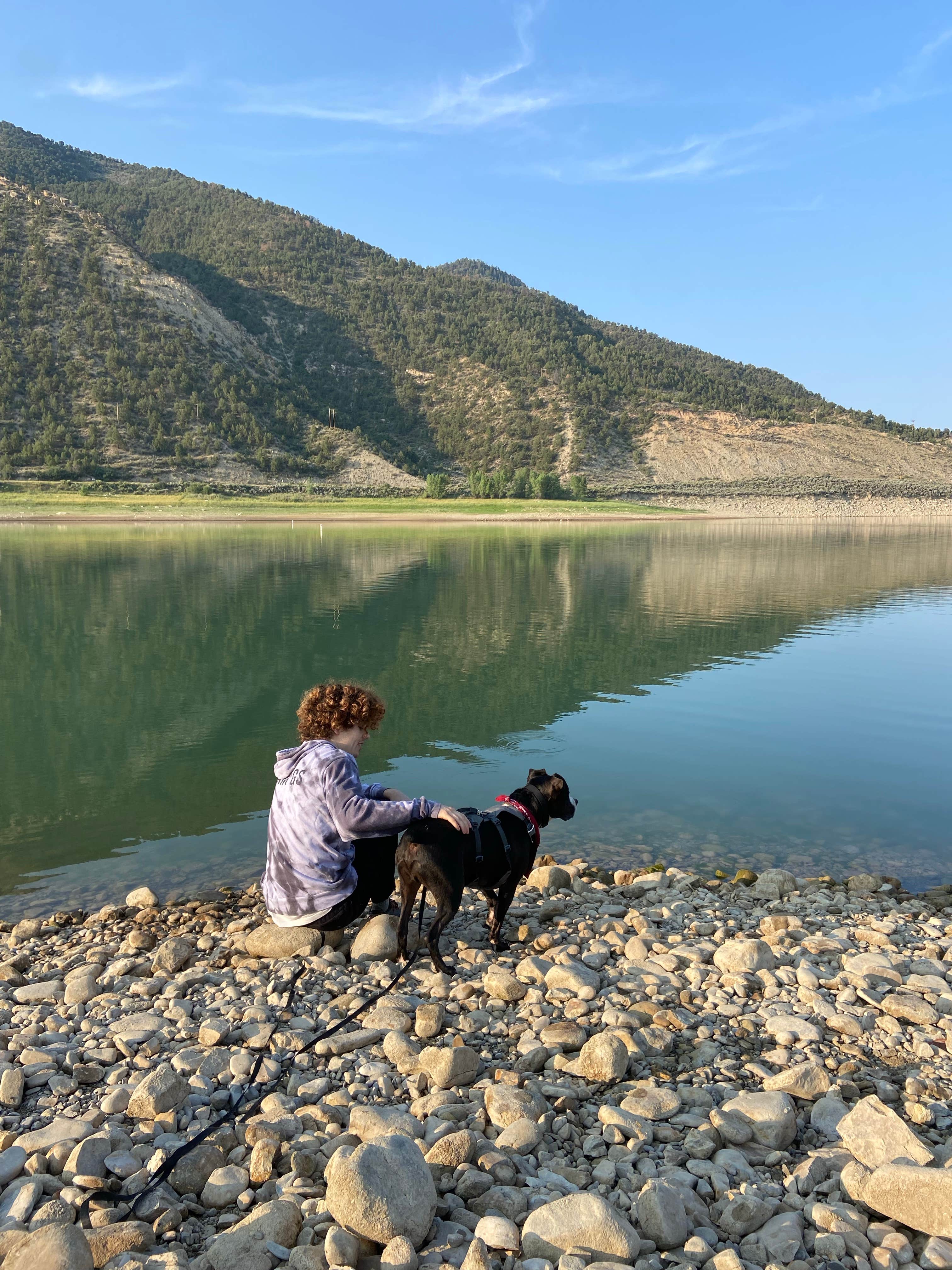 Corey M.'s photo of camping with pets at Rifle Gap State Park Campground near Glenwood Springs, CO