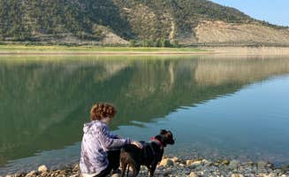 Corey M.'s photo of camping with pets at Rifle Gap State Park Campground near Glenwood Springs, CO