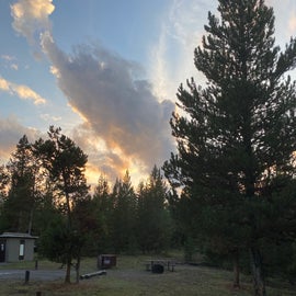 the sunset from our campsite