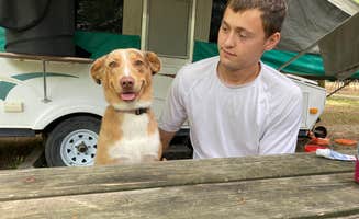 Chelsea M.'s photo of camping with pets at Starve Hollow State Rec Area Campground near Seymour, IN