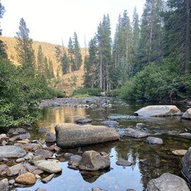 river behind campground