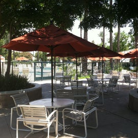 Patio area at pool