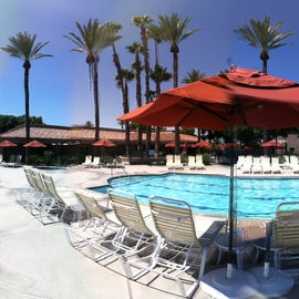 Panoramic photo of the pool