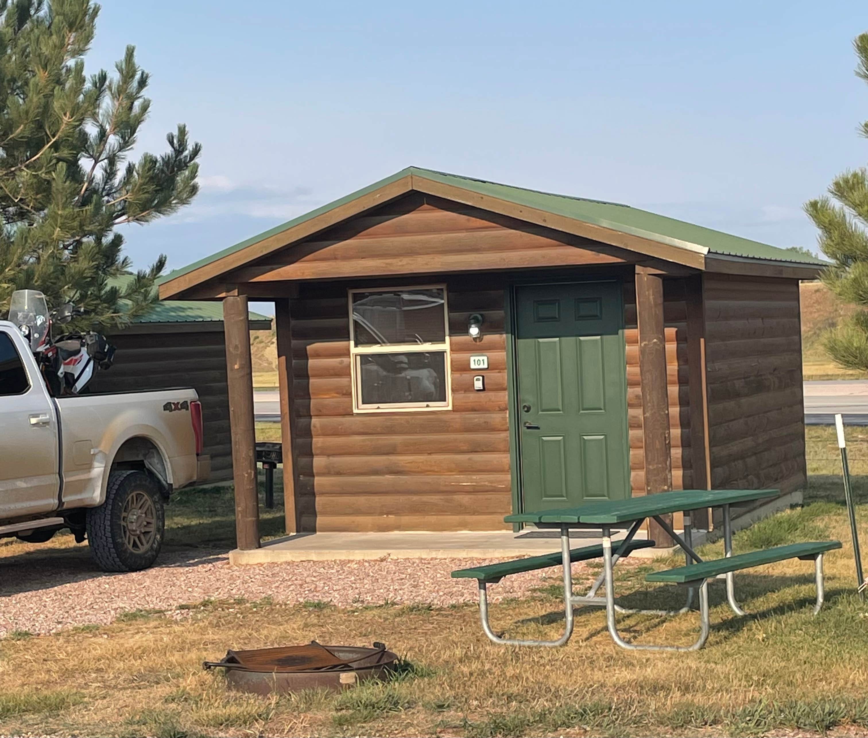 Brenda A.'s photo of glamping accommodations at Heartland RV Park And Cabins near Hermosa, SD