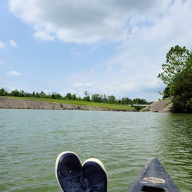 Canoeing at the dam