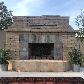 Community fireplace almost finished