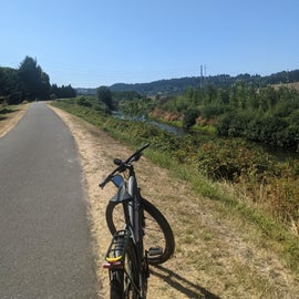 Bike trail right next to the KOA