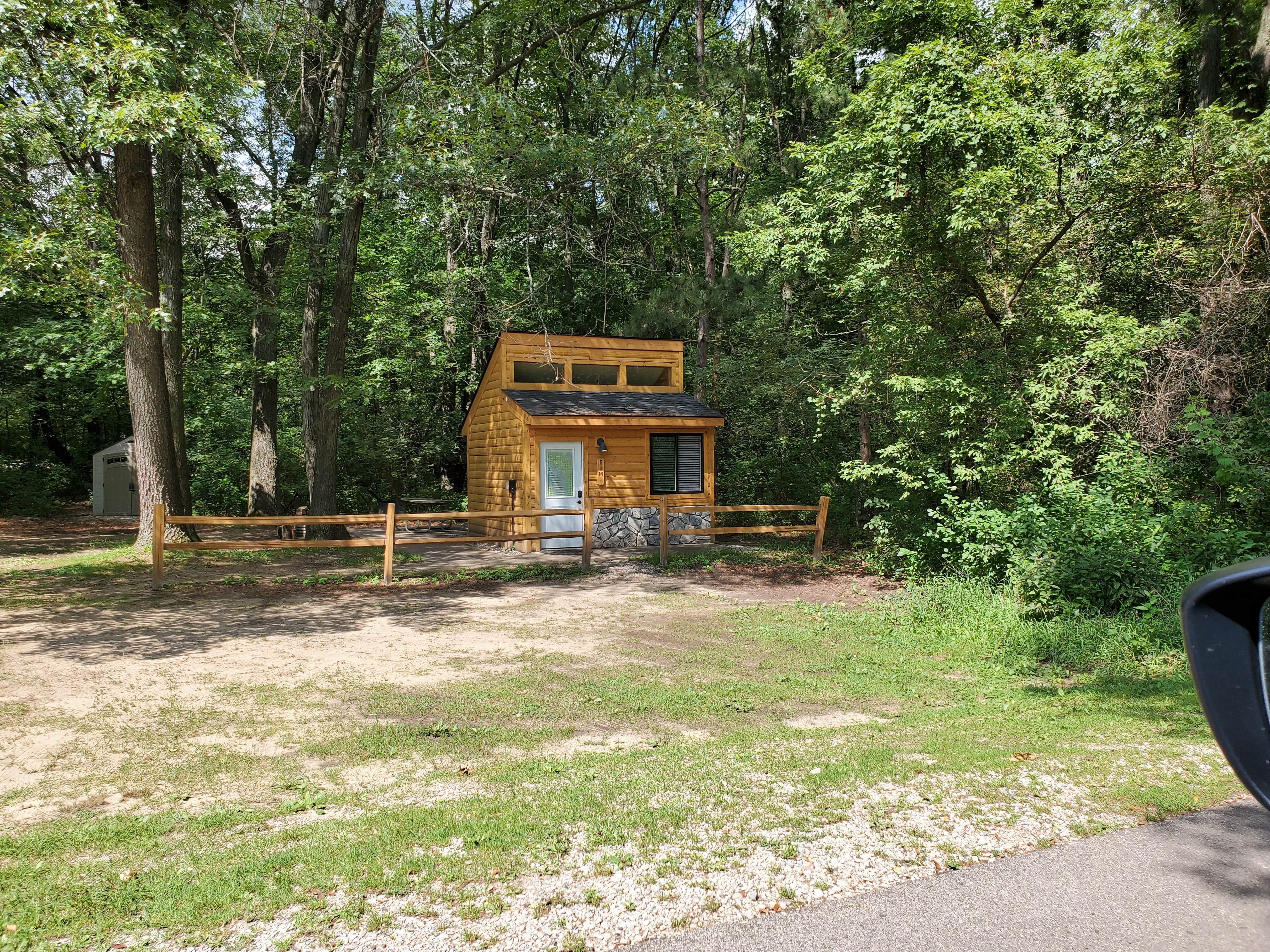 Christopher P.'s photo of a cabin at McGinnis Lake Modern Campground — Holly Recreation Area near Flint, MI