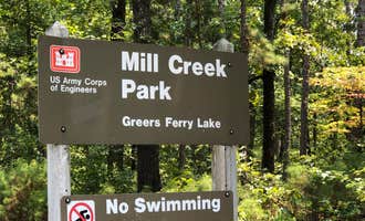 Camping near Choctaw: COE Greers Ferry Lake Mill Creek Recreation Area, Greers Ferry Lake, Arkansas