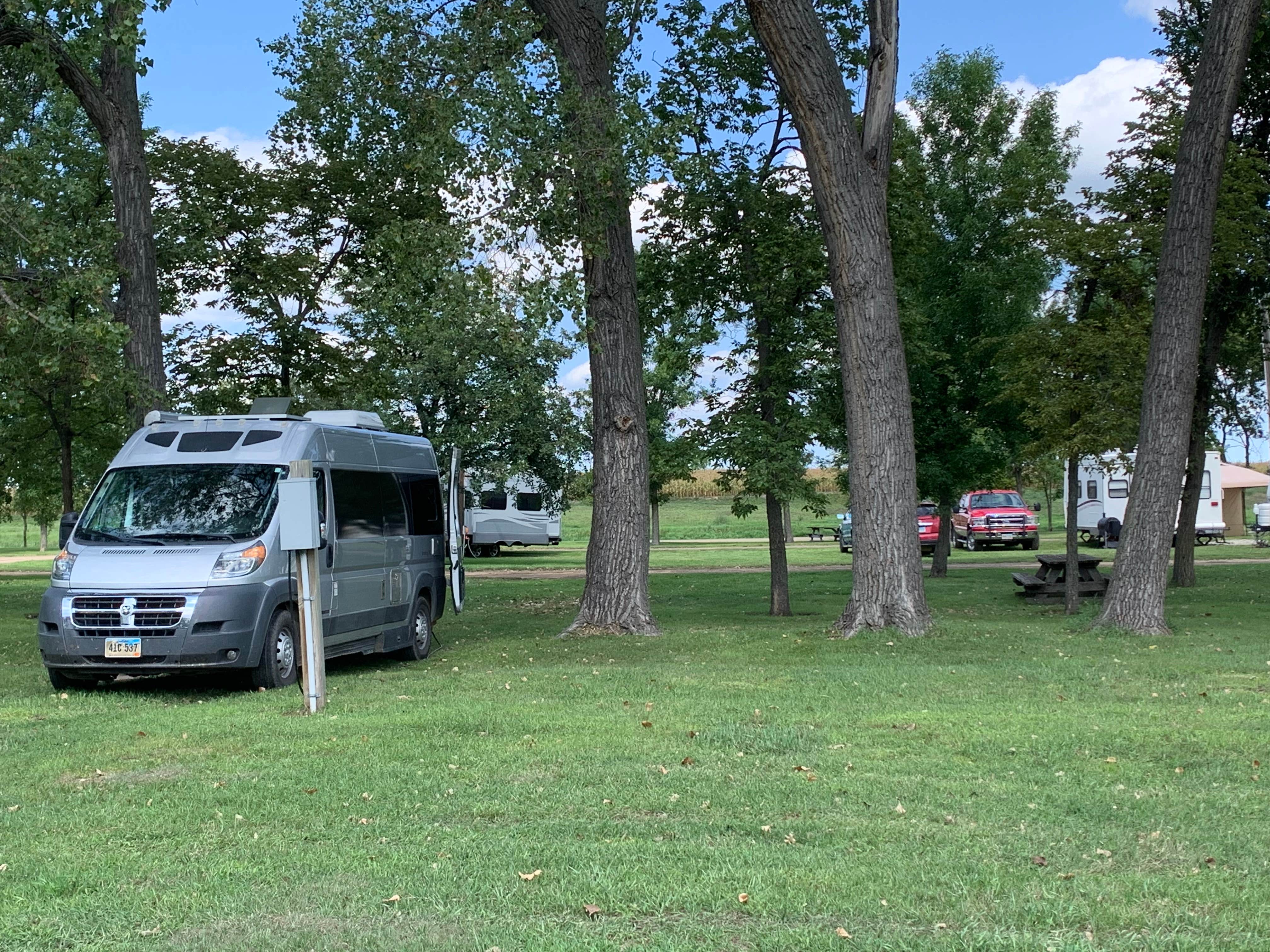 Camping near Fisher Grove State Park Campground: Crystal Park, Huron, South Dakota