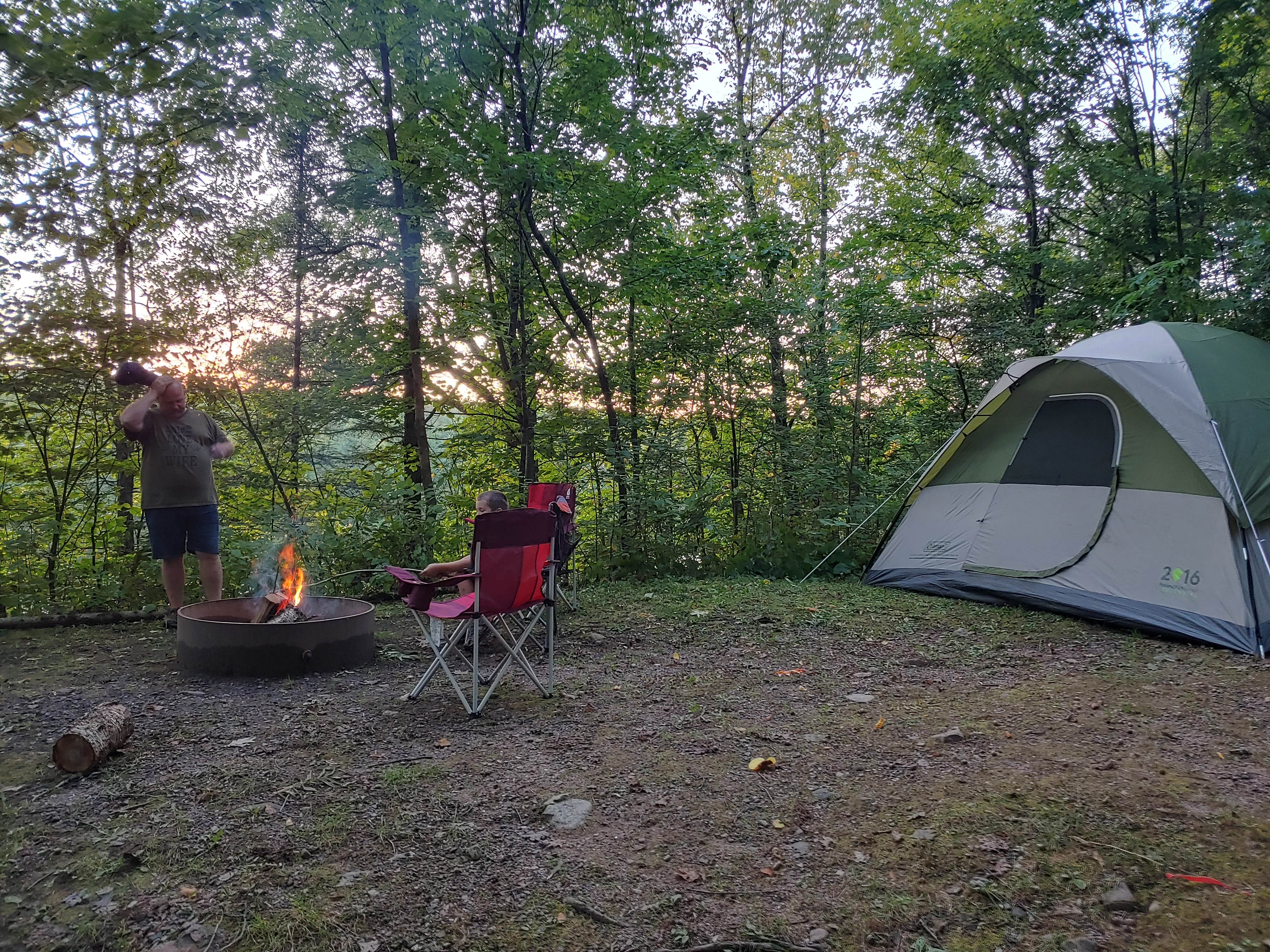 Kendra N.'s photo of tent camping at Camp New Wood County Park near Minocqua, WI