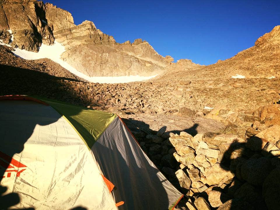 Michael  E.'s photo of tent camping at Longs Peak Campground — Rocky Mountain National Park near Drake, CO
