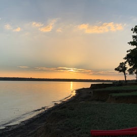 beautiful sunset on the Lake