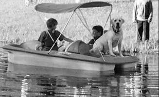 sharon's photo of camping with pets at Aspen Grove Inn at Heise Bridge near Idaho Falls, ID