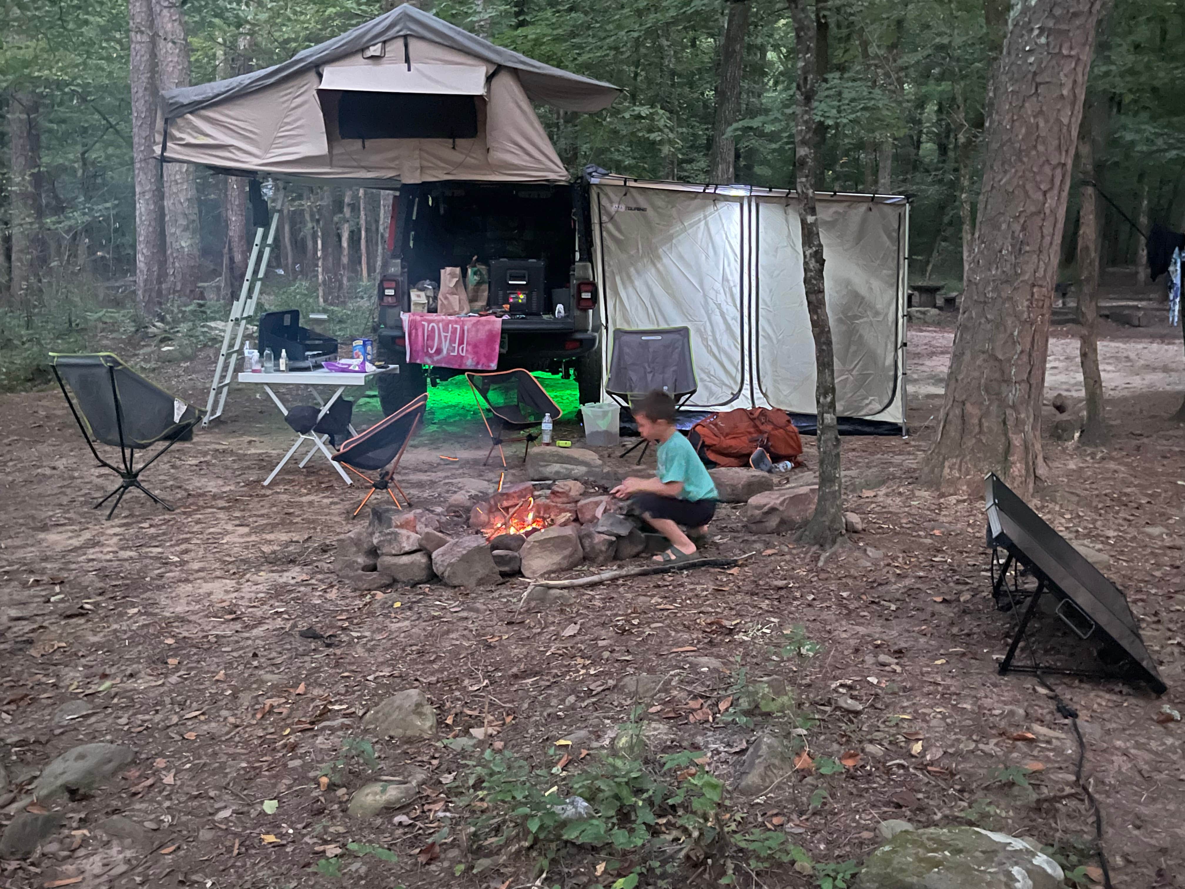 Aaron T.'s photo of tent camping at Haw Creek Falls Camping near Dennard, AR