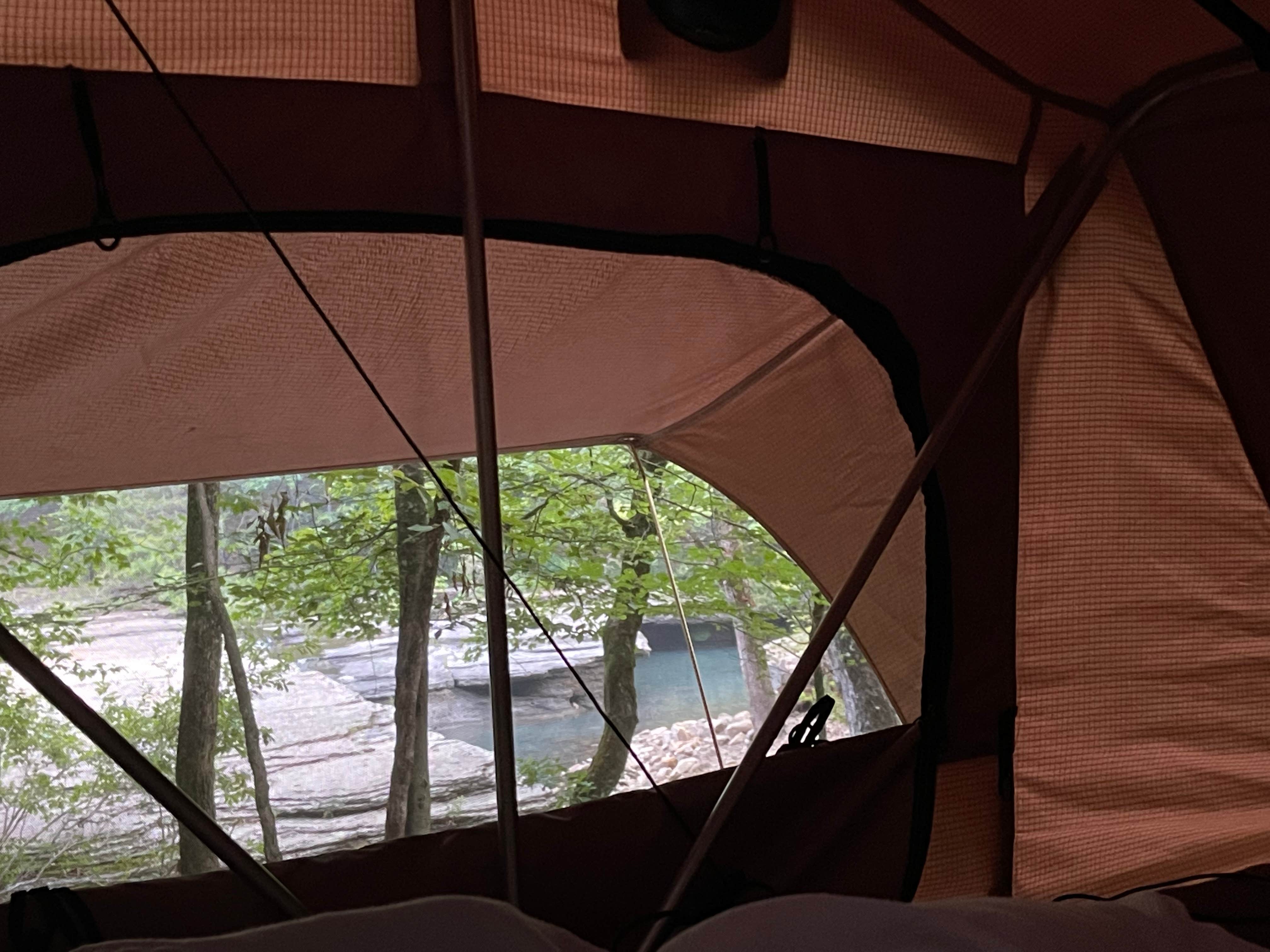 Aaron T.'s photo of tent camping at Haw Creek Falls Camping near Paris, AR