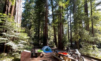 Camping near Lower Blooms Creek — Big Basin Redwoods State Park — CAMPGROUND CLOSED: San Mateo Memorial Park, Loma Mar, California