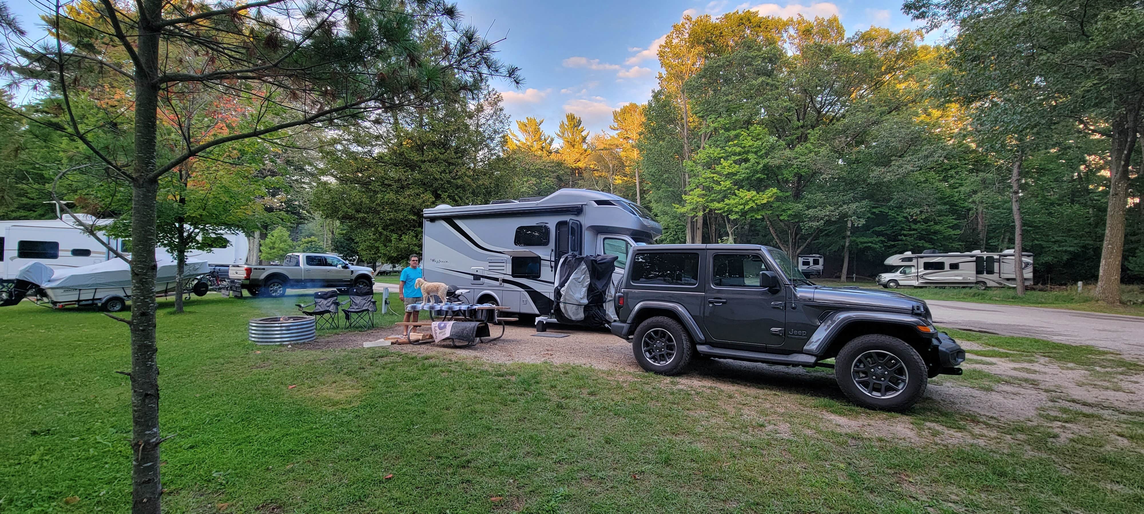 Tara T.'s photo of rv camping at Cedar Campground — Ludington State Park near Custer, MI
