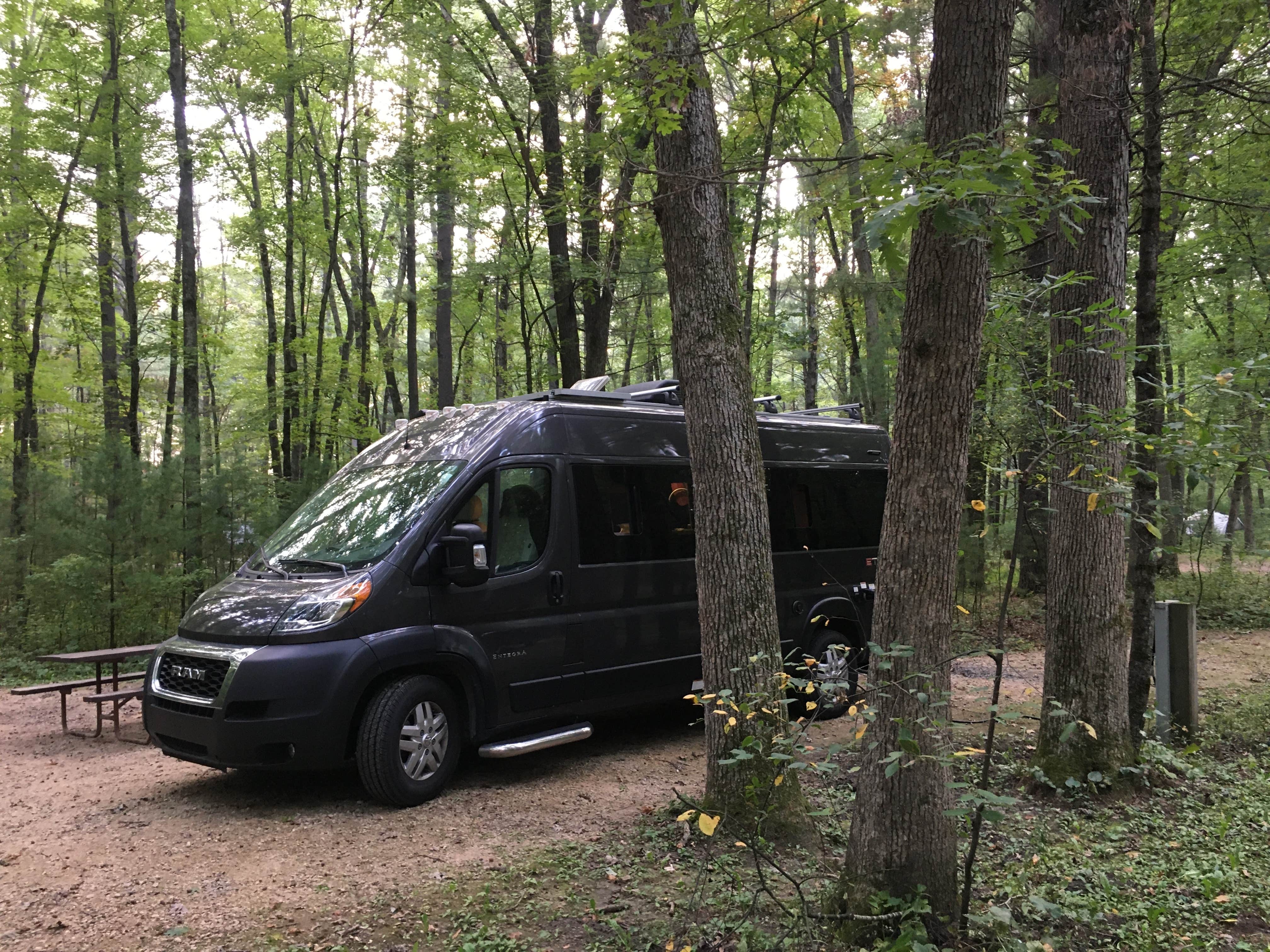 Judy's photo of rv camping at Castle Mound Campground — Black River State Forest near Merrillan, WI