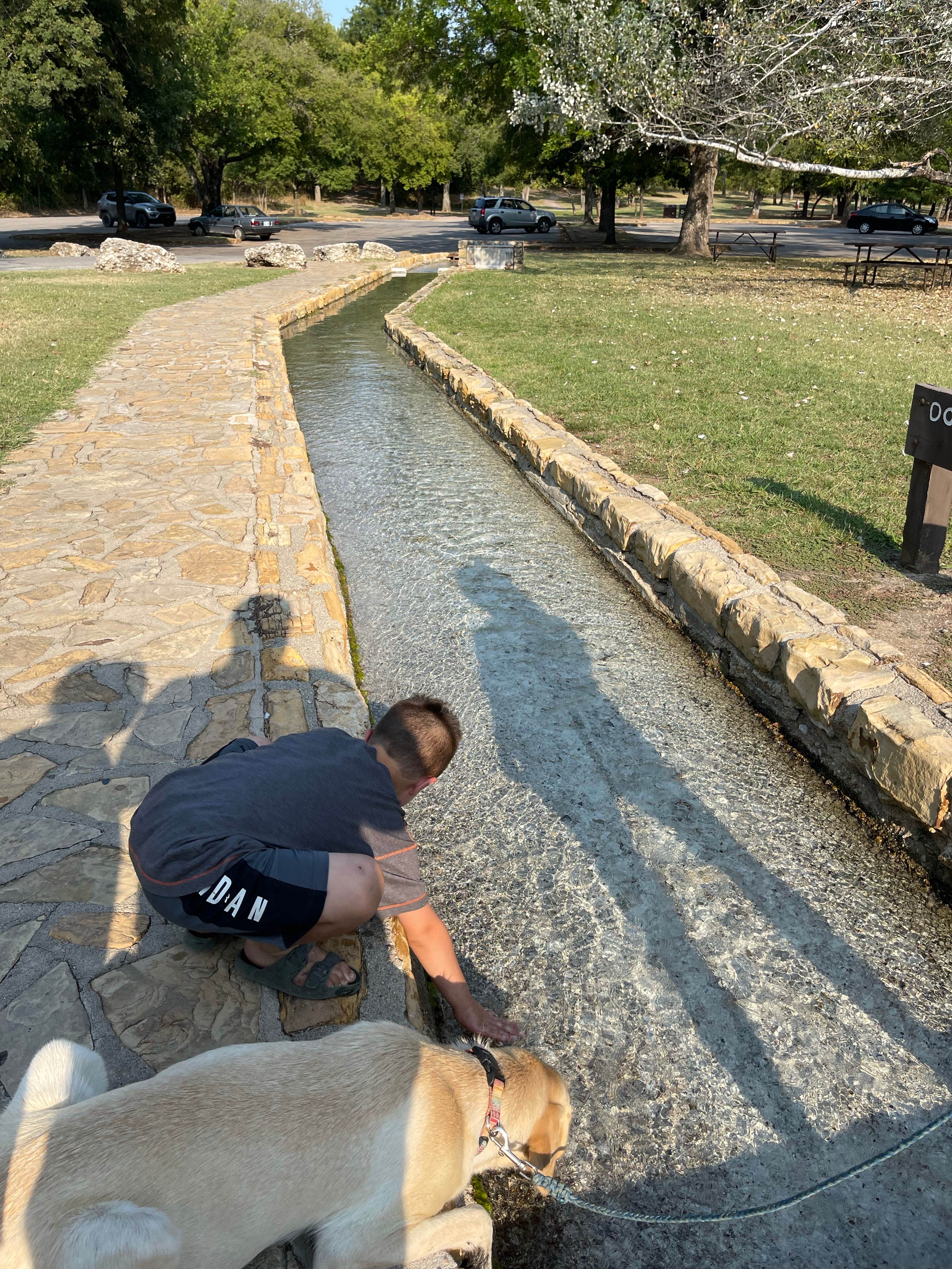 Aaron T.'s photo of camping with pets at Rock Creek Campground — Chickasaw National Recreation Area near Chickasaw National Recreation Area