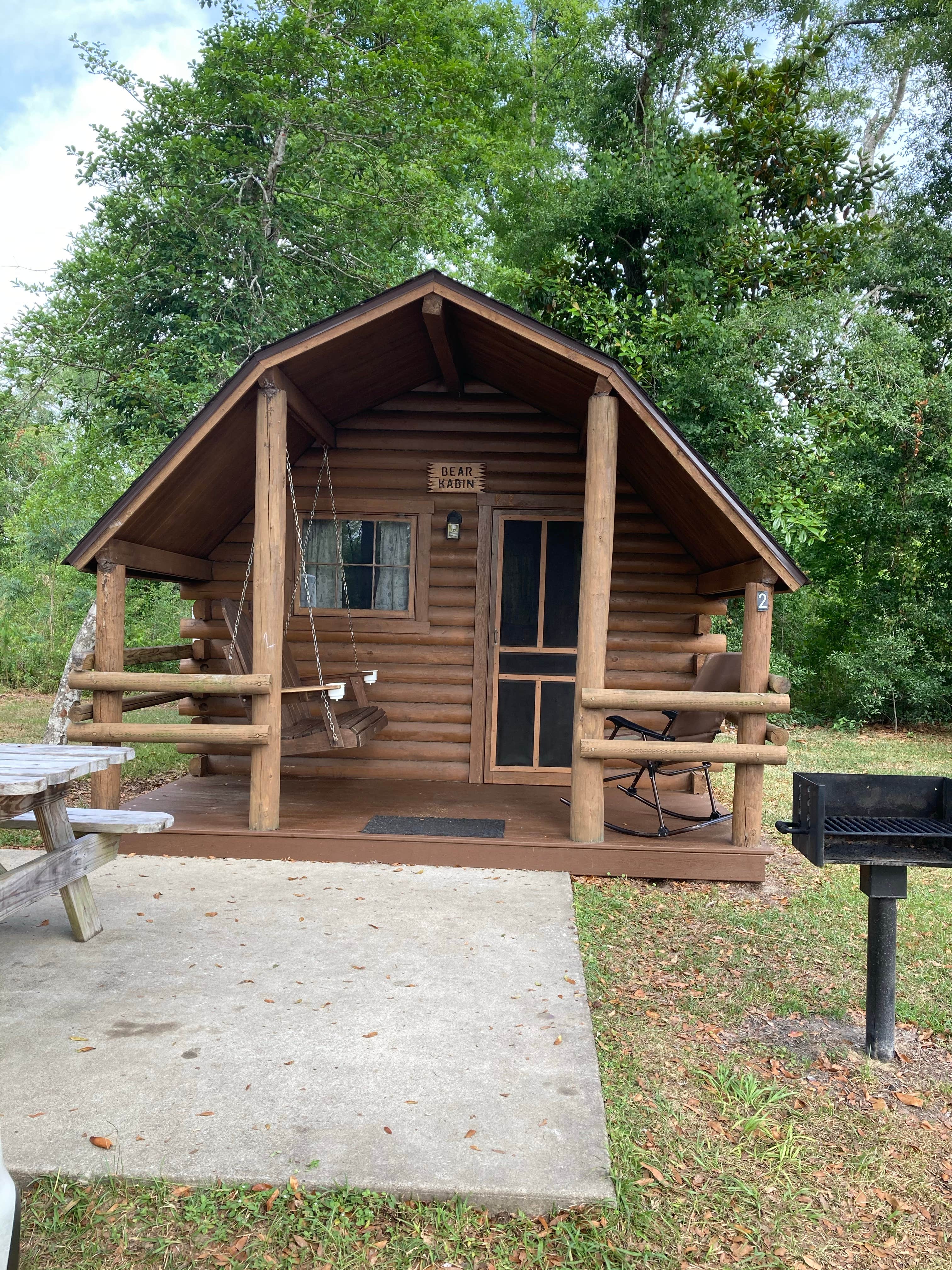 Carol N.'s photo of glamping accommodations at Triple C's Campground & RV Park-PERMANENTLY CLOSED near Sneads, FL