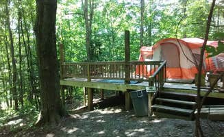 Don B.'s photo of tent camping at Lake Eron Park near Rices Landing, PA