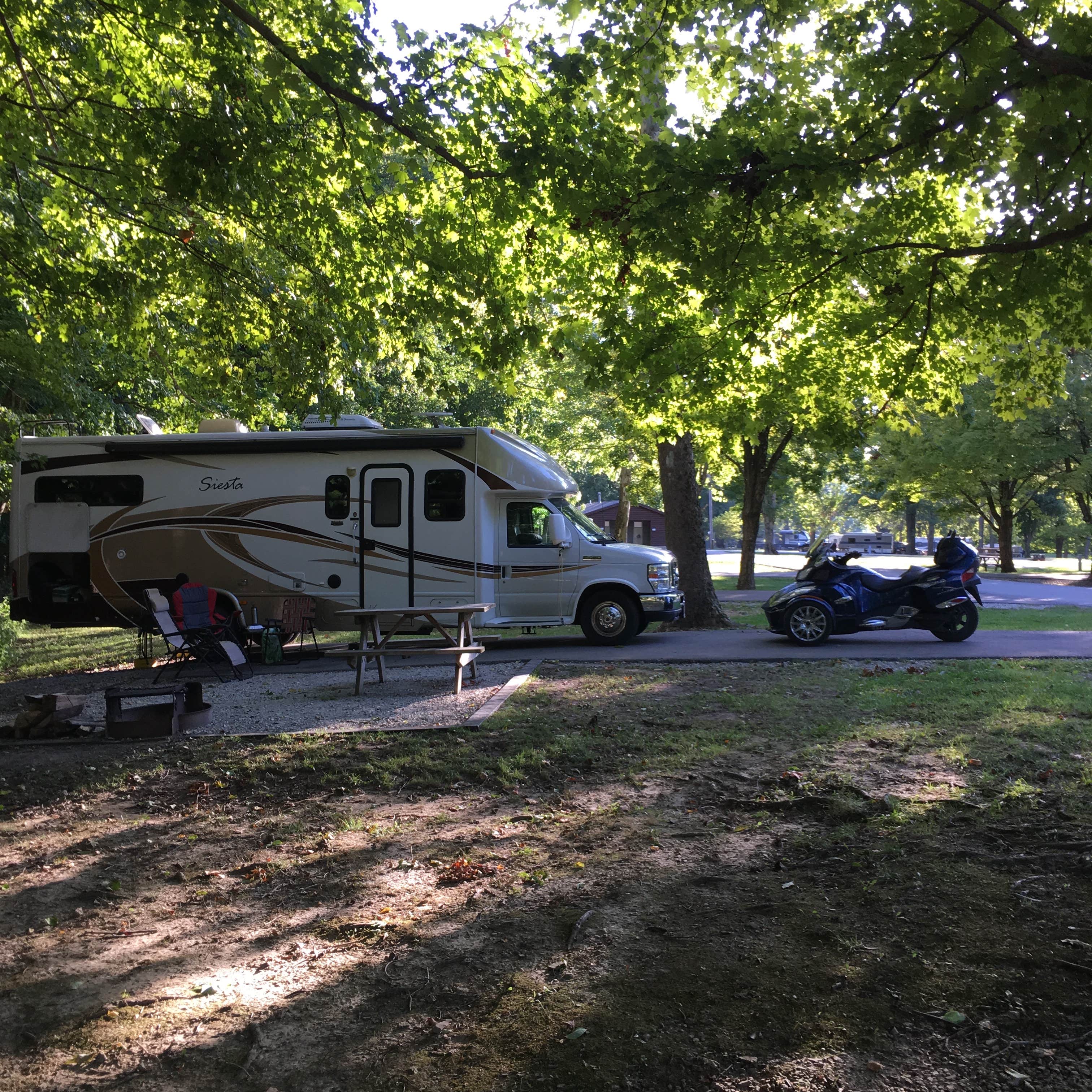 Carol S.'s photo of rv camping at Cecil M Harden Lake Raccoon State Recreation Area near Marshall, IN