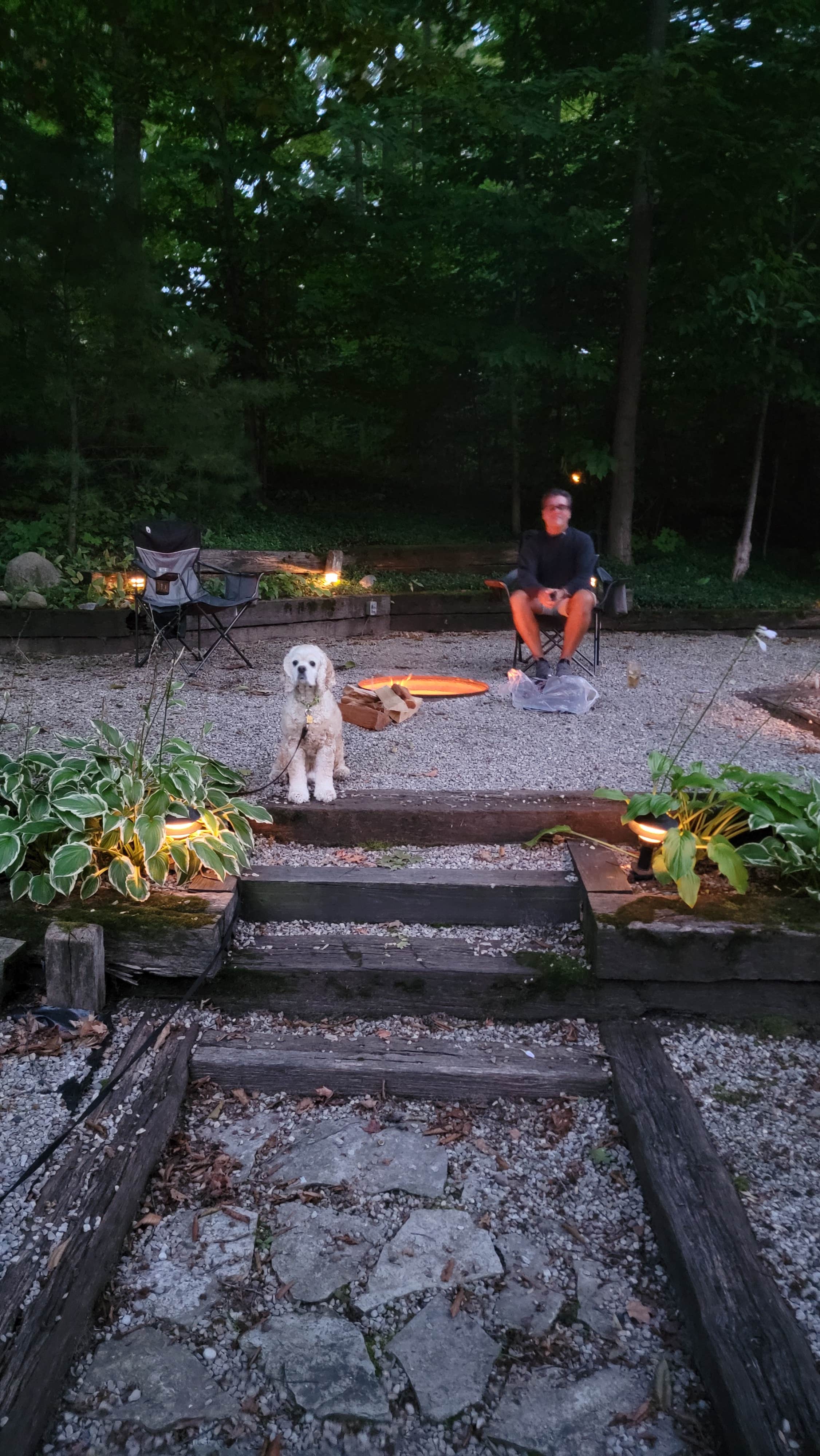 Tara T.'s photo of camping with pets at Holiday Park Campground near Sleeping Bear Dunes National Lakeshore
