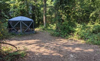 Kat H.'s photo of tent camping at Wisteria Beach Hideaway near Kilmarnock, VA