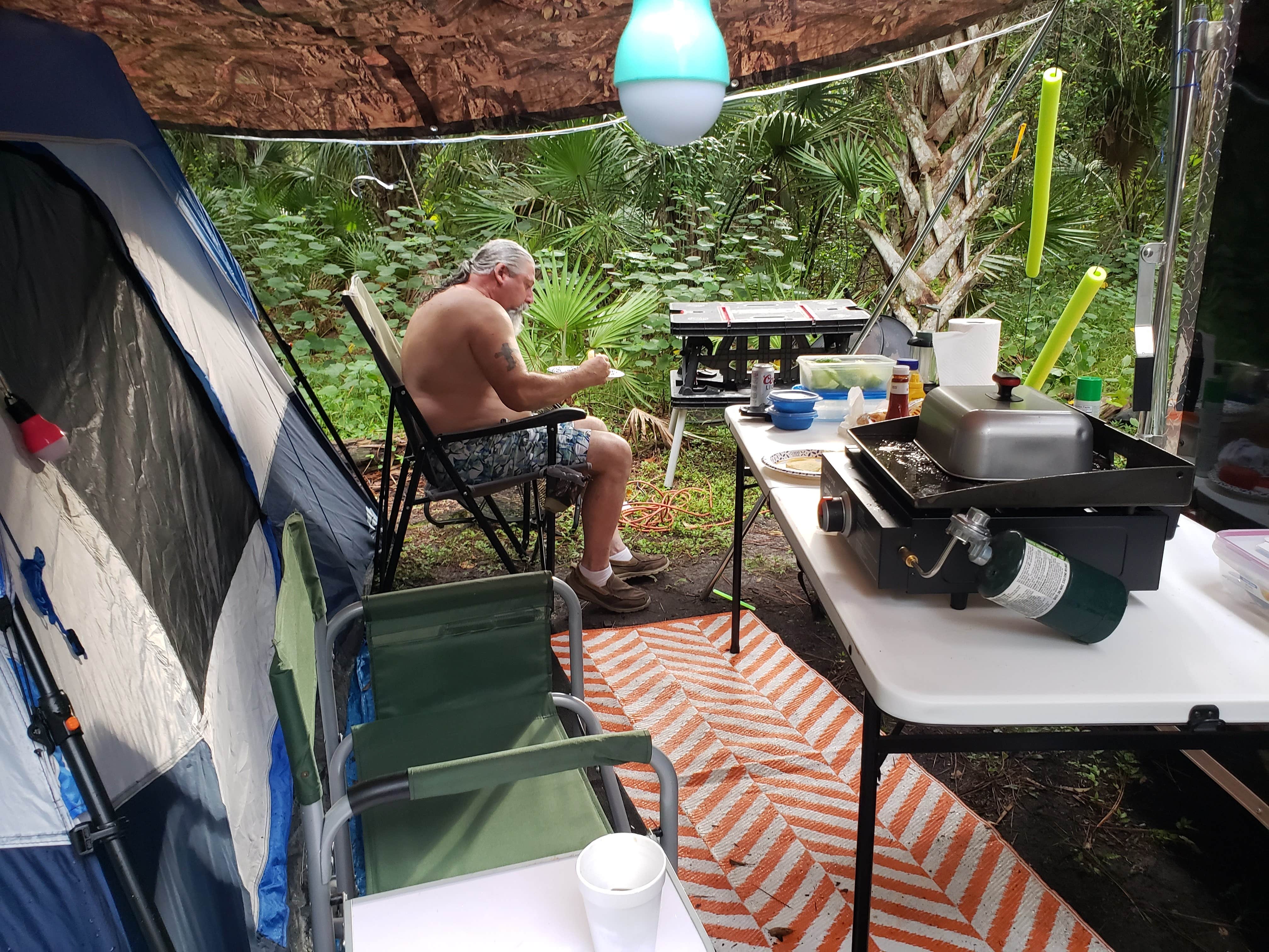 Anita's photo of tent camping at Hillsborough River State Park Campground near Indian Rocks Beach, FL